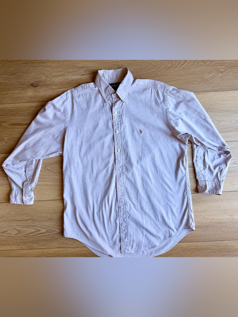 Ralph Lauren Pale Lilac Long-Sleeve Button-Down Oxford Shirt